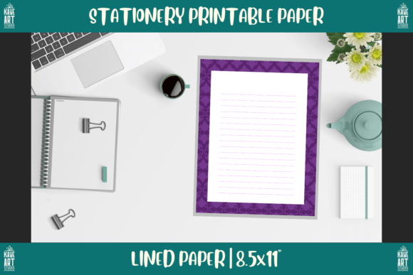 Download Bordered Stationery Printable Paper 223 - Red Collection