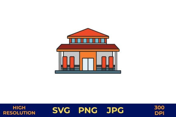 Download Orange and Brown Modular Building Vector - Premium Bundle
