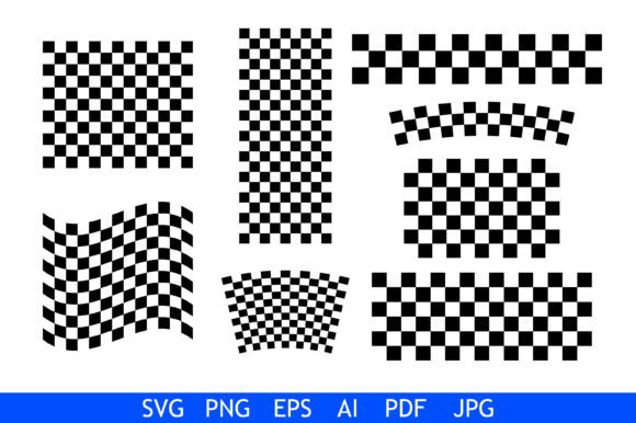 Download Checkered Racing Flag Pattern Set - Red Collection