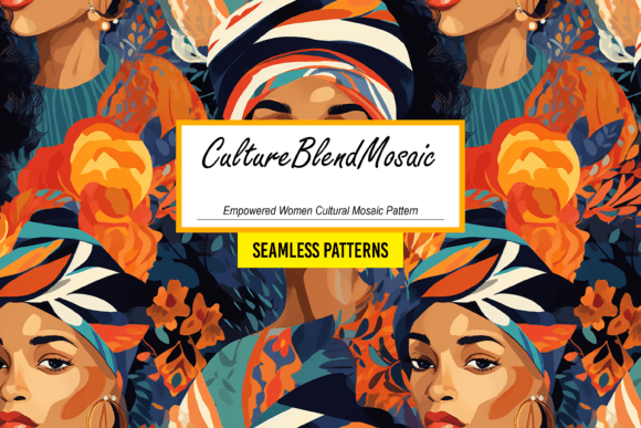 Download Empowered Women Cultural Mosaic Pattern - Red Collection