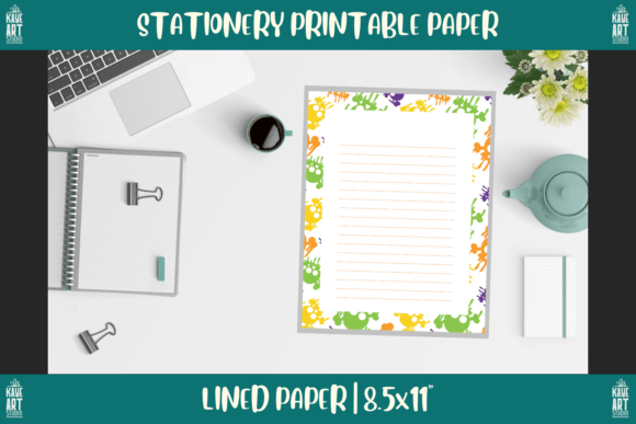 Download Bordered Stationery Printable Paper 220 - Red Collection