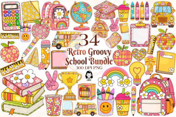 Download Retro Back to School Clipart - Retro Collection