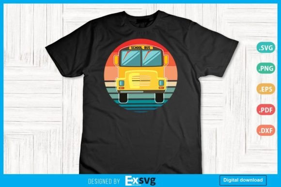 Download Funny Retro School Bus Gift for Driver - Retro Collection