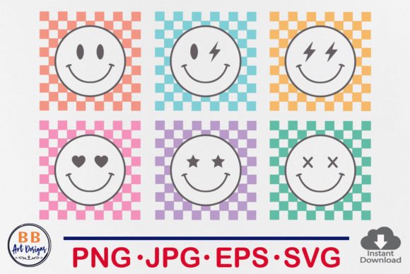 Download Checkered Smile SVG Bundle, Smiley Face - Red Collection