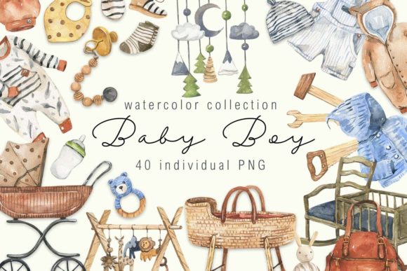 Download Watercolor Baby Boy Clipart - Premium Resources