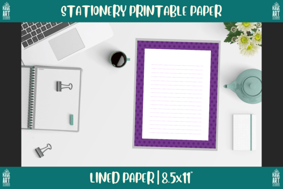 Download Bordered Stationery Printable Paper 225 - Red Collection