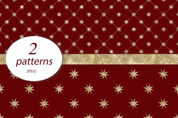 Download Golden Christmas Red Scrapbook Paper - Red Collection