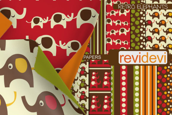 Download Elephant Retro Papers - Retro Collection