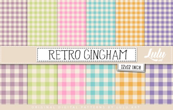 Download Retro Gingham Papers - Retro Collection