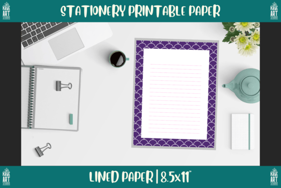 Download Bordered Stationery Printable Paper 228 - Red Collection