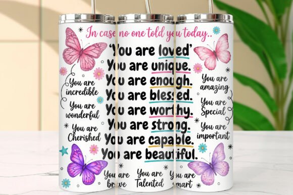 Download Affirmation Tumbler Wrap Butterfly - Butterfly Collection
