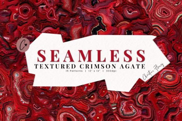 Download Seamless Textured Crimson Agate Pattern - Red Collection