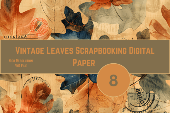 Download Vintage Leaves Scrapbooking Paper - Scrapbooking paper Collection