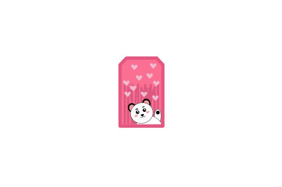 Download Kawaii Panda Peeping - Valentines Gift Tag Label - Valentines gift Collection