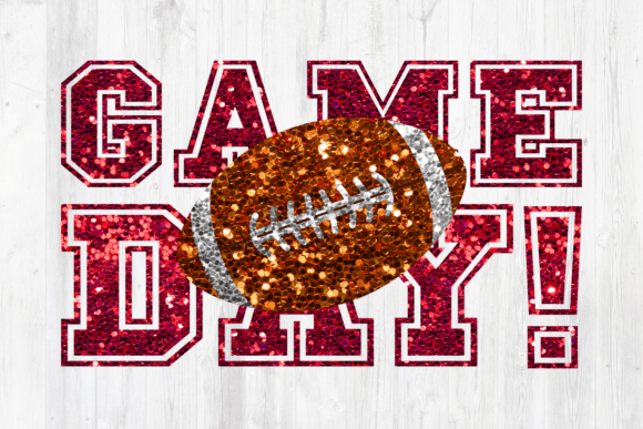 Download Football Game Day Red Glitter - Red Collection