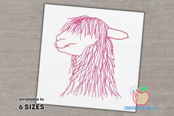 Download Alpaca Head with Red Hairs - Red Collection