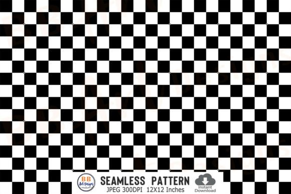 Download Checkered Seamless Pattern Black &amp; White - Red Collection