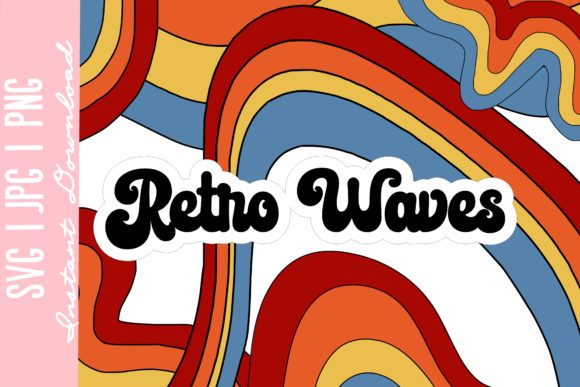 Download Retro Rainbow Waves Retro Wave Swirls - Retro Collection