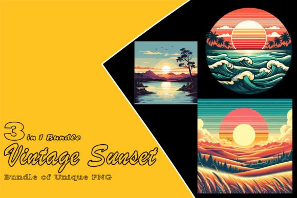 Download Retro Beach Illustration Clipart Bundle - Retro Collection