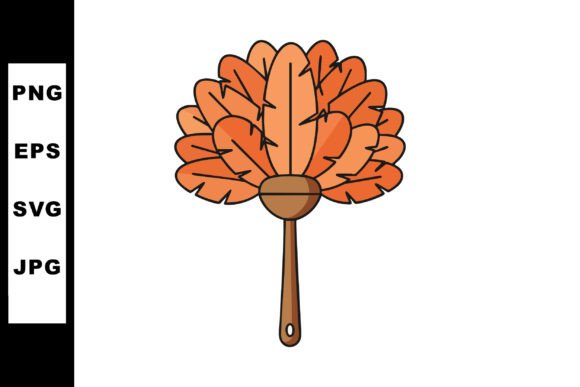 Download Feather Duster with Orange and Brown Fea - Premium Resources