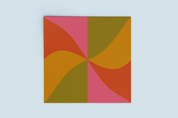 Download Groovy Wavy Lines in Retro 70s Design - Retro Collection