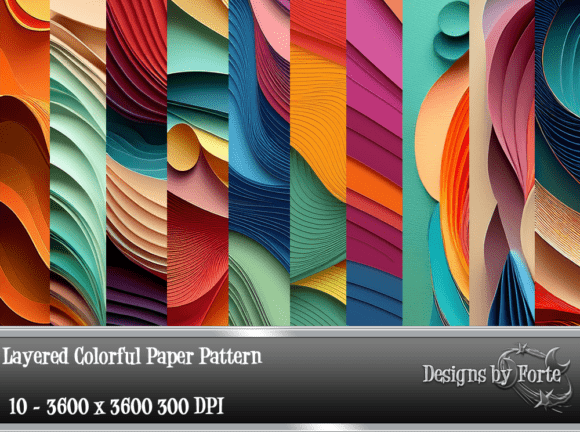 Download Layered Colorful Paper Pattern - Red Collection