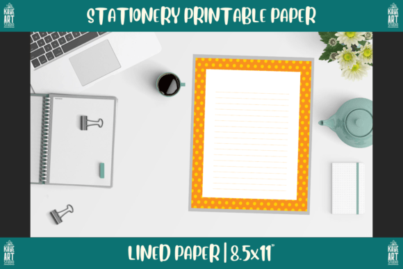 Download Bordered Stationery Printable Paper 224 - Red Collection
