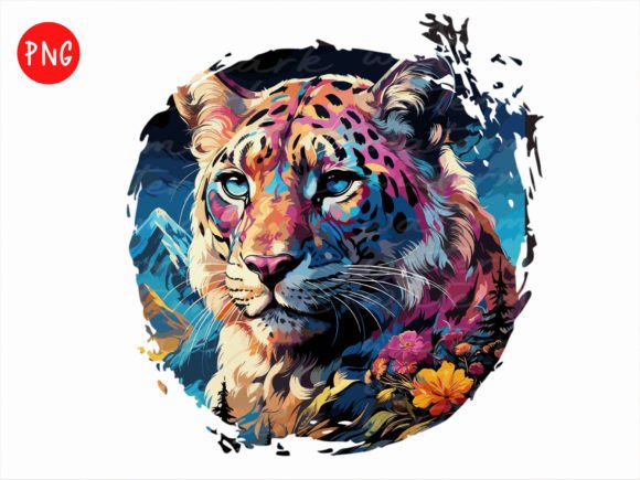 Download Snow Leopard Png, Leopard Retro Sub - Retro Collection