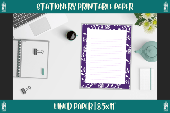 Download Bordered Stationery Printable Paper 230 - Red Collection