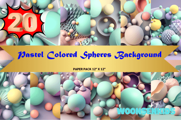 Download 20 Pastel Colored Spheres Background PNG - Red Collection