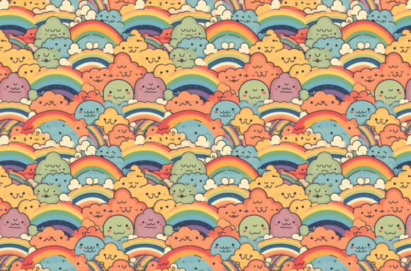 Download Retro Rainbow Pattern Colorful Patterns - Retro Collection