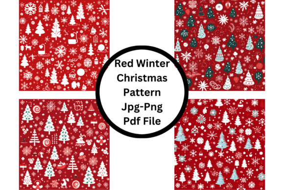 Download Red Winter Christmas Pattern - Red Collection