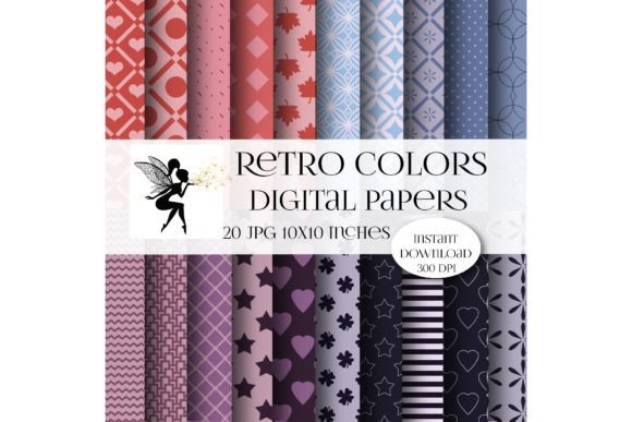 Download Retro Digital Paper, Pattern - Retro Collection