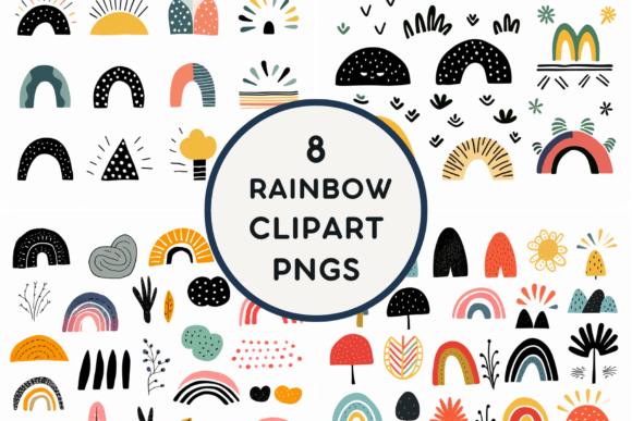 Download Retro Rainbow Clipart PNGS - Retro Collection