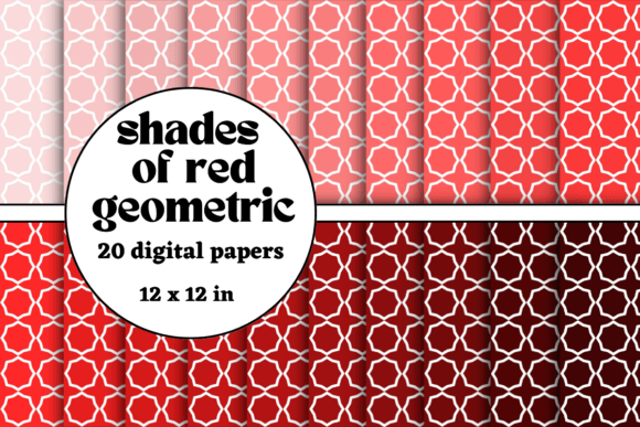 Download Shades of Red Geometric Digital Papers - Red Collection